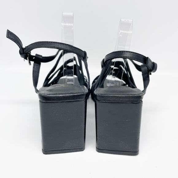 Seychelles Women's Charter Strappy Sandals Block Heel Square Toe Black Size 9 - Picture 4 of 12